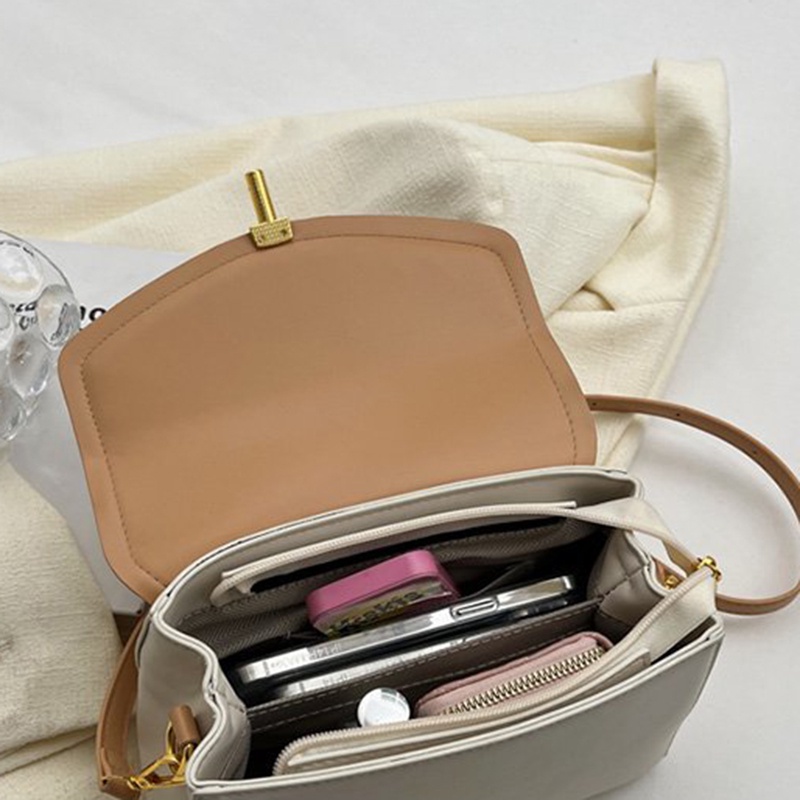 Ielgy Túi Đeo Vai Hình Vuông Cỡ Nhỏ / Vừa / Nhỏ Có Khóa Từ Tính Phong Cách Hàn Quốc Dễ Phối Đồ Thời Trang Cho Nữ