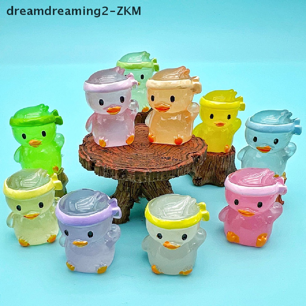 [Dreaming] Bộ 2 Tượng Vịt Hoạt Hình Dạ Quang Phát Sáng Trong Bóng Tối Dùng Trang Trí