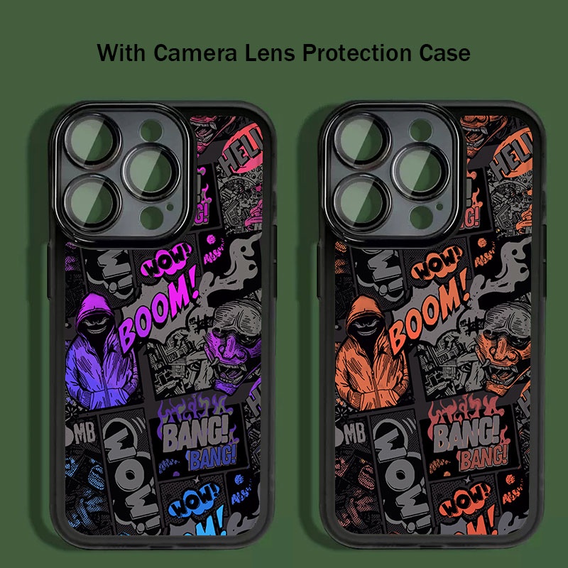 Ốp Điện Thoại iPhone 12 11 Pro max X Xs max Xr 7Plus 8Plus 7 8 Silicon case ốp lưng điện thoại i phone 12 PROMAX Mềm Họa Tiết graffiti Vỏ bảo vệ điện thoại có ống kính máy ảnh Cho ip 12 11 Pro max X Xs max Xr 7Plus 8Plus