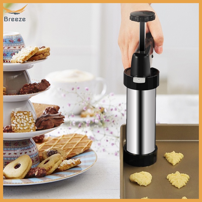 Bộ Dụng Cụ Làm Bánh Quy 13 Đĩa Và 8 Đầu Phun Bằng Thép Không Gỉ