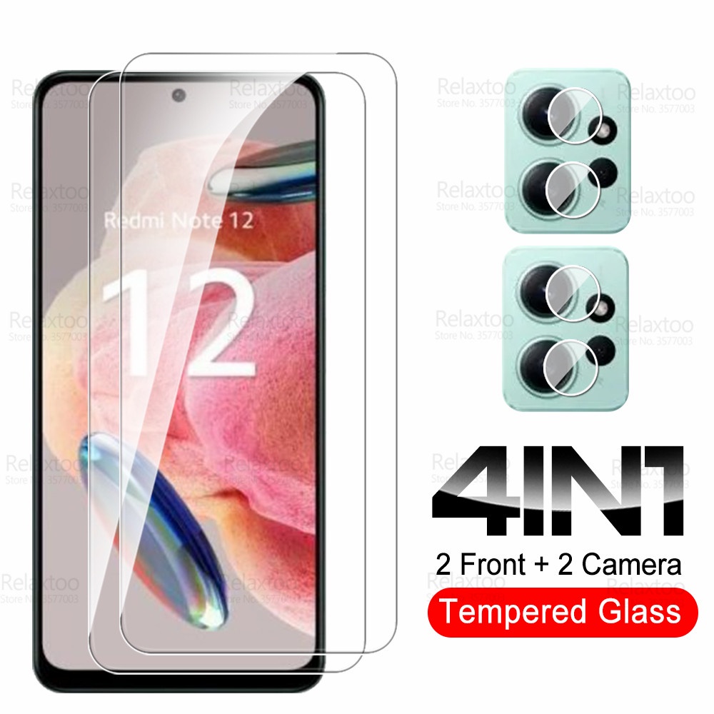 Kính Cường Lực 4 Trong 1 Bảo Vệ Màn Hình Cho Xiaomi Redmi Note 12 4G Note12 Nota 12 6.67 "