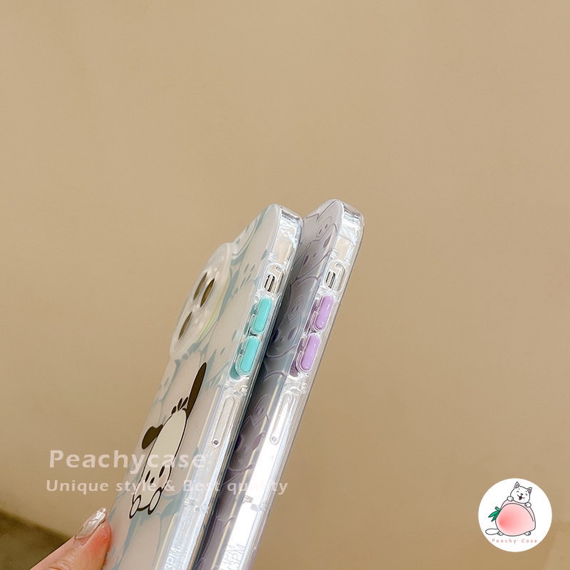 Ốp Điện Thoại TPU Dẻo Màu Laser Họa Tiết Hoạt Hình Chú Chó Dễ Thương Cho iPhone 14 13 12 Pro Max 11