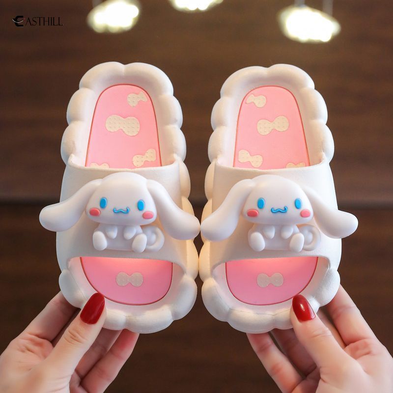 SANRIO Dép Đi Trong Nhà Chống Trượt Họa Tiết Hoạt Hình Mymelody Kuromi Cinnamoroll Đáng Yêu Cho Trẻ Em
