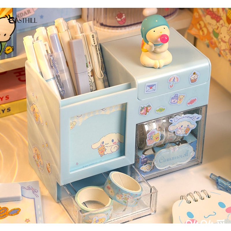 Hộp Đựng Bút Để Bàn Cỡ Lớn In Hoạt Hình Hello Kitty Cinnamoroll / Melody / Sanrio Kuromi Dễ Thương Cho Bé Gái