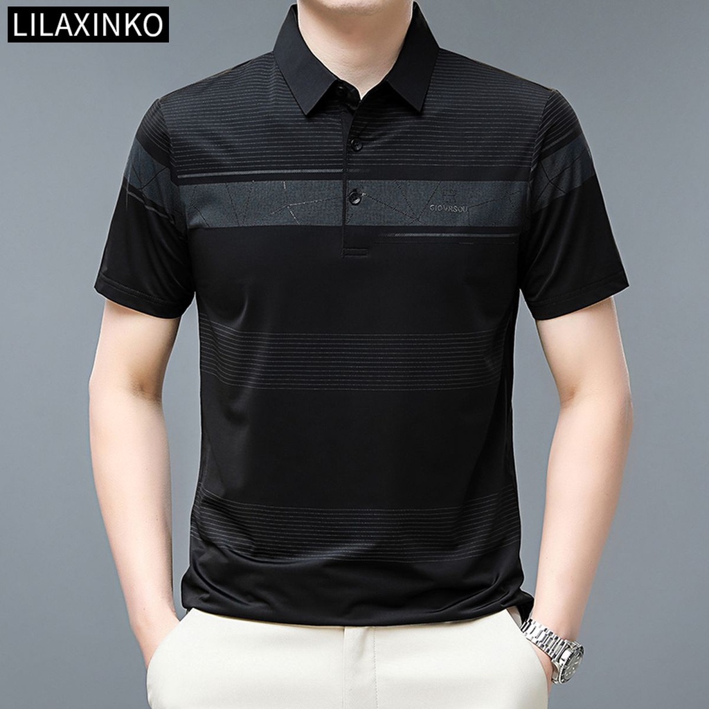 Áo Thun Polo Tay Ngắn Kẻ Sọc 6 Màu Thời Trang Dành Cho Nam