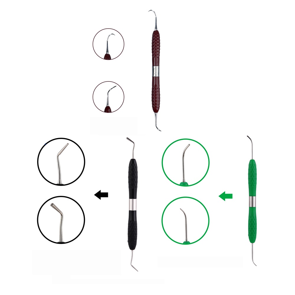 Dao Phục Hồi Răng Miệng Tay Cầm Silicone