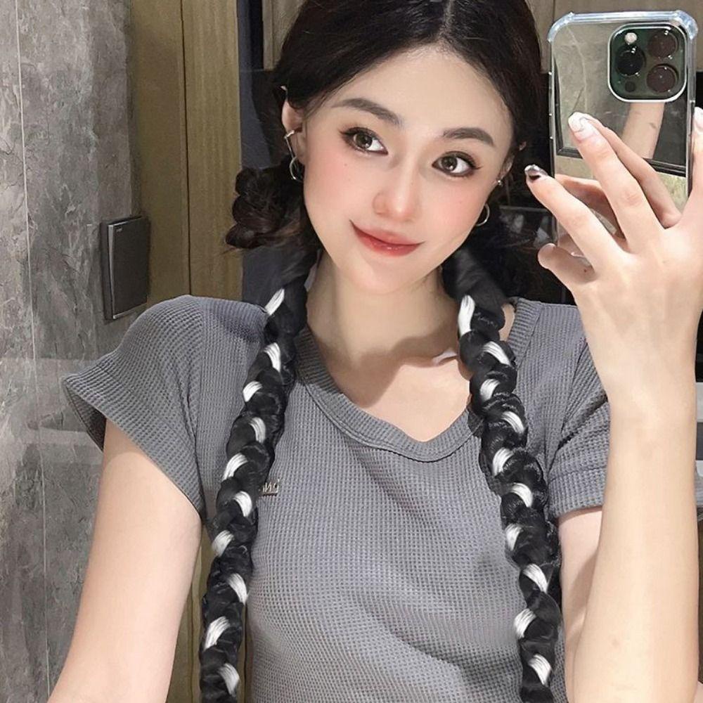 Bím Tóc Giả Bằng Sợi Tổng Hợp Chịu Nhiệt Dễ Thương Cho Nữ
