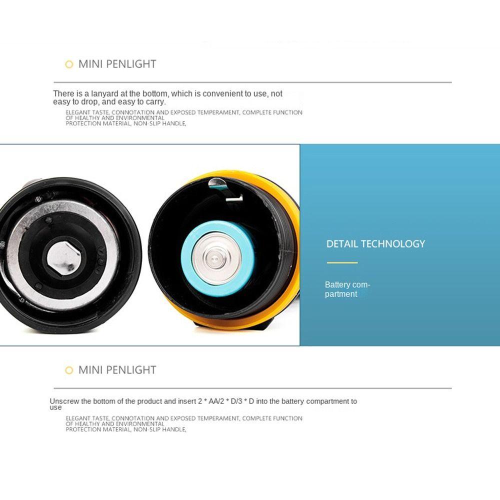 MYRONGVN Đèn Pin Cầm Tay Bằng Cao Su Chống Thấm Nước Sử Dụng Pin Tiện Lợi