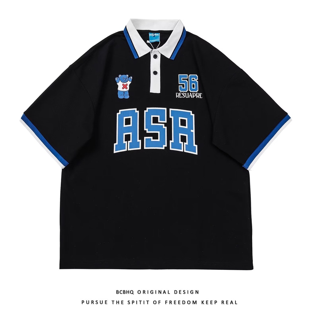 Áo Thun polo Tay Ngắn In Chữ Phong Cách Hàn Quốc Thời Trang Cho Nam Size M-2XL