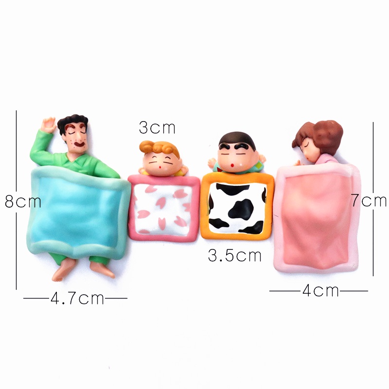 1 Bộ Đồ trang trí Nhân Vật Shin-chan Shin-chan Bằng PVC Cho Bé