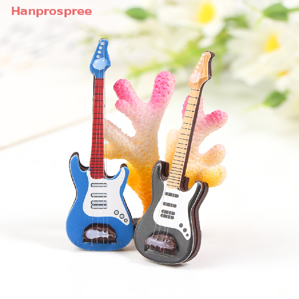 Mô Hình Đàn Guitar Điện Tỉ Lệ 1: 12 Dùng Trang Trí Nhà Búp Bê