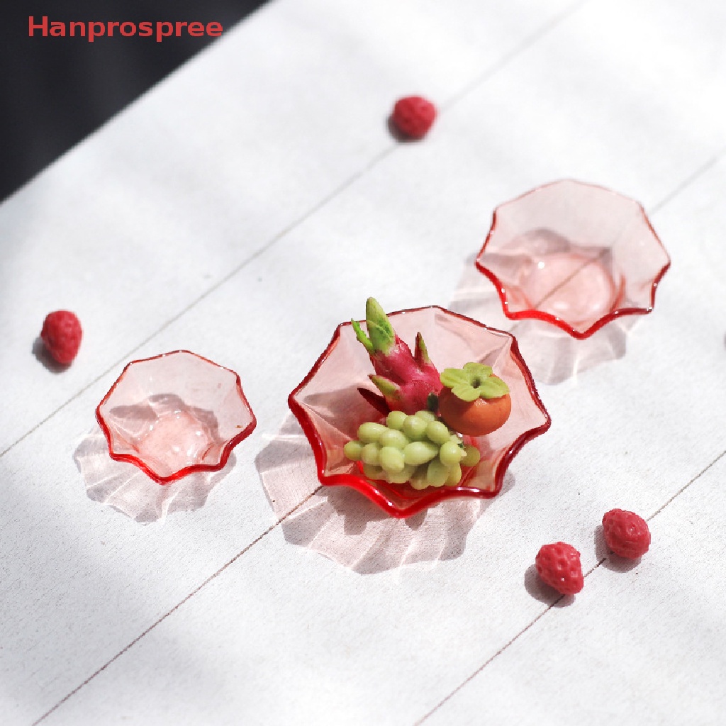 Bộ 3 Đồ trang trí Trái Cây Đa Giác Trang Trí Nhà Búp Bê Tỉ Lệ 1: 12