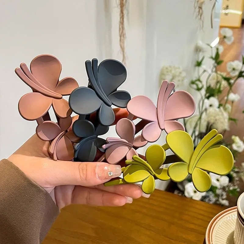 Kẹp Tóc Hình Bướm Đôi Cỡ Lớn Phong Cách Hàn Quốc Đơn Giản Cho Nữ