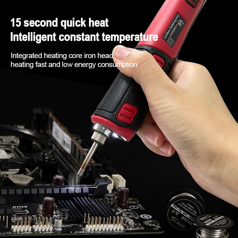 480°C Bộ Dụng Cụ Hàn Điện Không Dây Sử Dụng Pin Lithium Không Dây Có Đèn LED