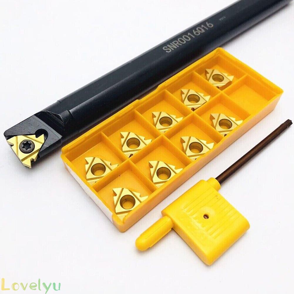 ⭐2023 ⭐SNR0016Q16 16mm 5/8&quot; CNC Lathe Internal Threading Turning Tool+10pcs 16IR AG60