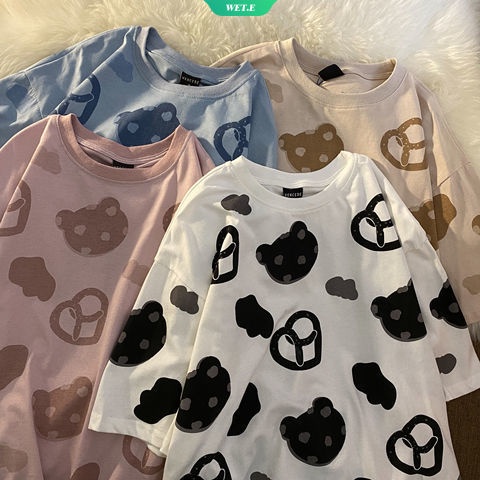 Áo Thun Ngắn Tay Dáng Rộng Thời Trang Mùa Hè Hàn Quốc 2023 Dành Cho Nữ