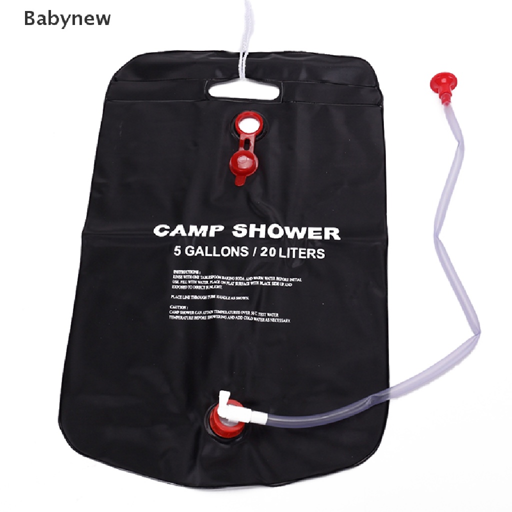 < Babynew > Túi Đựng Nước Tắm 20L Dùng Khi Đi Cắm Trại Leo Núi Ngoài Trời Có Thể Chuyển Đổi Đầu Vòi Hoa Sen