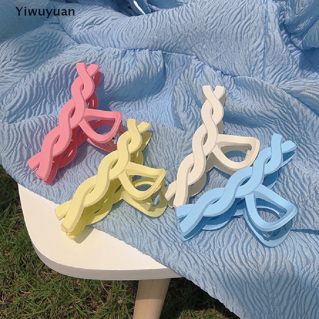1 Kẹp Tóc Càng Cua Cỡ Lớn Màu Nhám Thanh Lịch Phong Cách Hàn Quốc < Yiwuyuan >