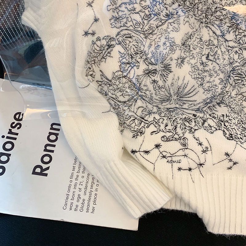 Áo Dệt Kim Sát Nách Cổ Tròn Thêu Họa Tiết Thời Trang Mùa Hè Hàn Quốc Cho Nữ