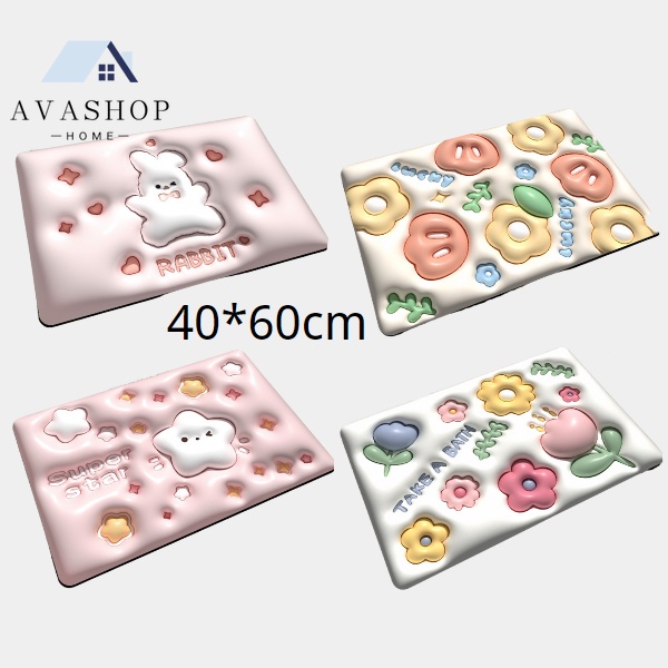 Thảm lau chân,thảm chùi chân 3d chống trơn trượt, thảm bếp, thảm siêu thấm nhà tắm, nhà bếp