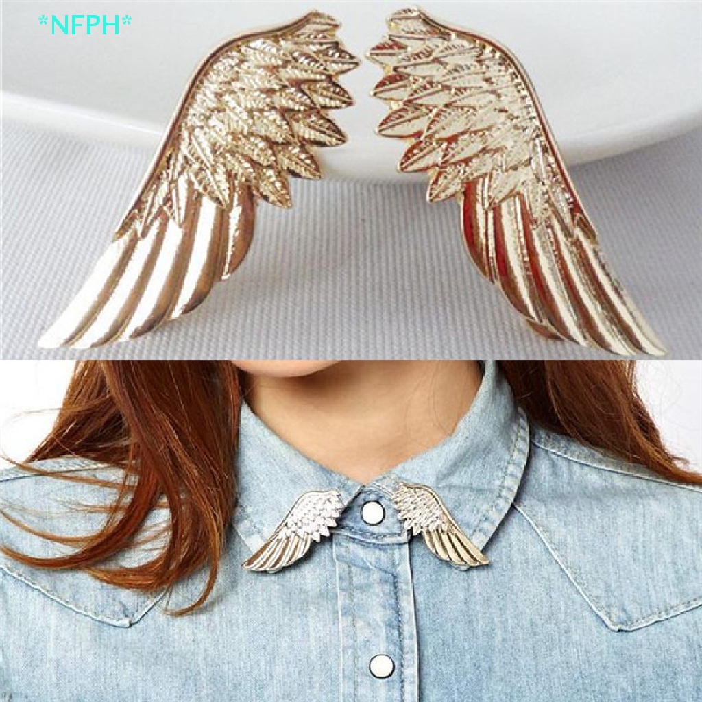 Bộ 2 Ghim Cài Áo Hình Đôi Cánh Thời Trang Cho Nữ Mới