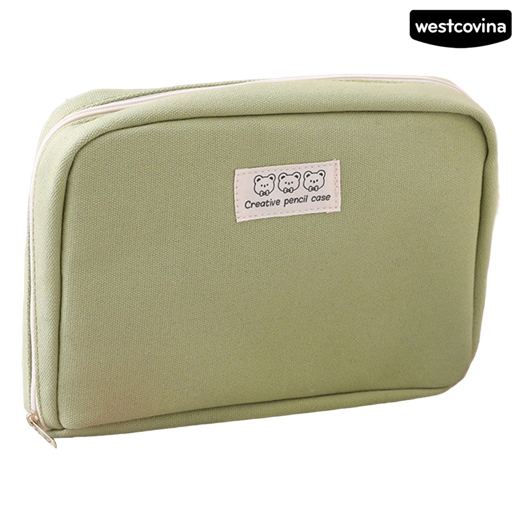 [COD]♪Túi Đựng Bút Chống Bụi Sức Chứa Lớn 90 Độ Có Khóa Kéo Tiện Dụng