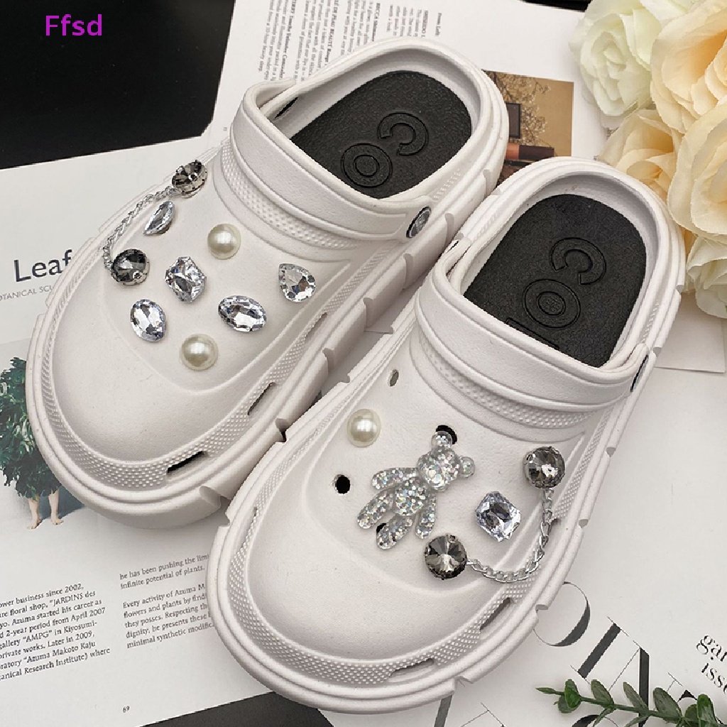 {Ffsd} Phụ Kiện Khóa Dây Giày Có Thể Tháo Rời Hình Gấu Thời Trang Phù Hợp Với Giày * Bán Chạy