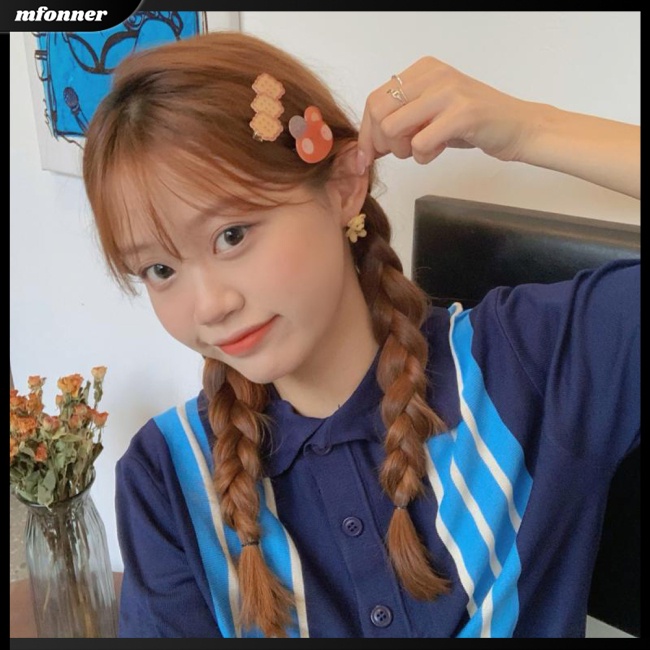 Set 3 Kẹp Tóc Nhựa Hoạt Hình Xinh Xắn Cho Bé Gái