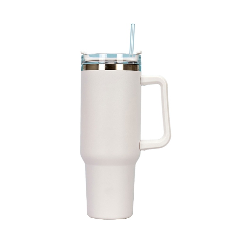 Cốc Đựng Cà Phê Bằng Thép Không Gỉ Có Tay Cầm Và Nắp Đậy Dung Tích 40oz