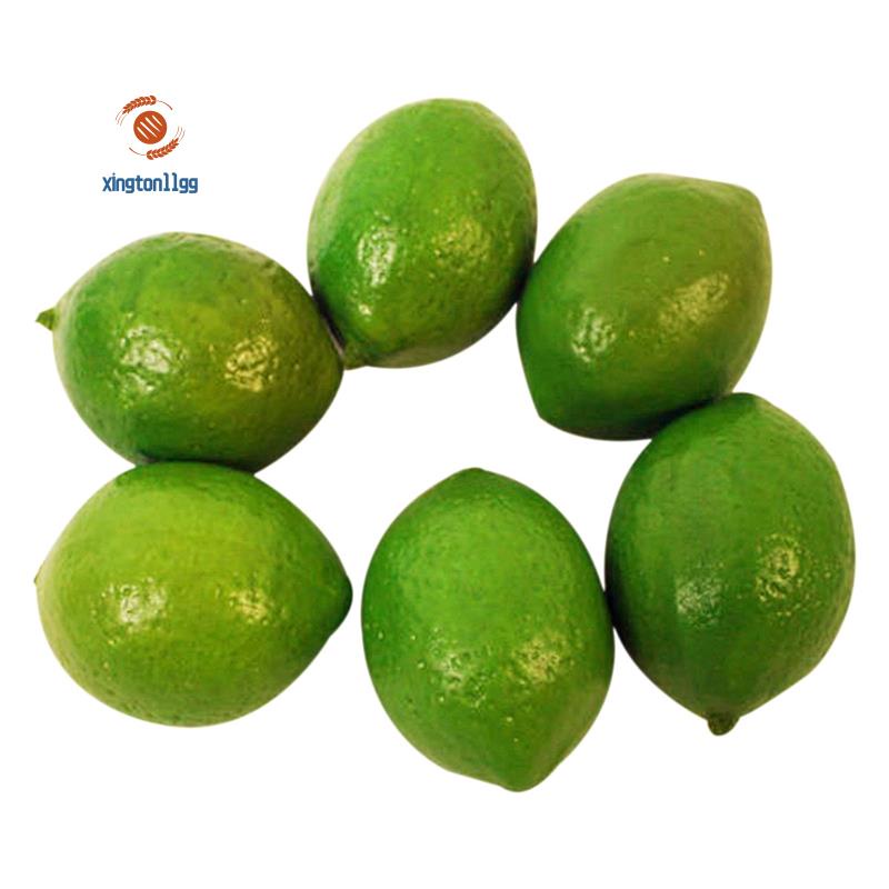 Bộ 6 Quả Chanh Giả Bằng Nhựa Sống Động Như Thật Dùng Trang Trí Nhà Cửa