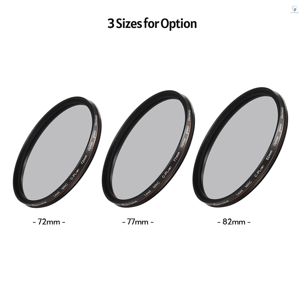 Kính Lọc Phân Cực 72mm CPL 22 Lớp Kèm Giá Đỡ Cho Máy Ảnh