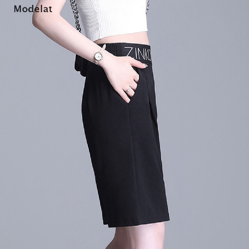 Quần Short Lưng Cao Màu Đen Phong Cách Hàn Quốc Thời Trang Mùa Hè Cho Nữ