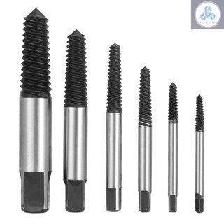6pcs Broken Bolt Screw Extractor Remover Set Easy Out Drill Bits Tools Kit 3-22mm