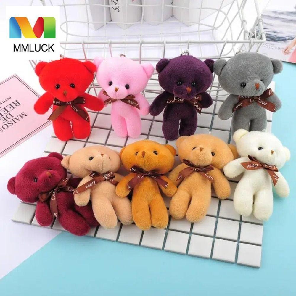 Móc khóa MMULCK gấu nhồi bông nhỏ gọn mềm mại xinh xắn làm đồ chơi trẻ em