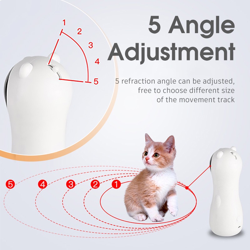 HamshMoc Đồ Chơi Đèn Laser Tự Động Có Thể Sạc Lại Giúp Giảm Căng Thẳng Dành Cho Mèo Cưng