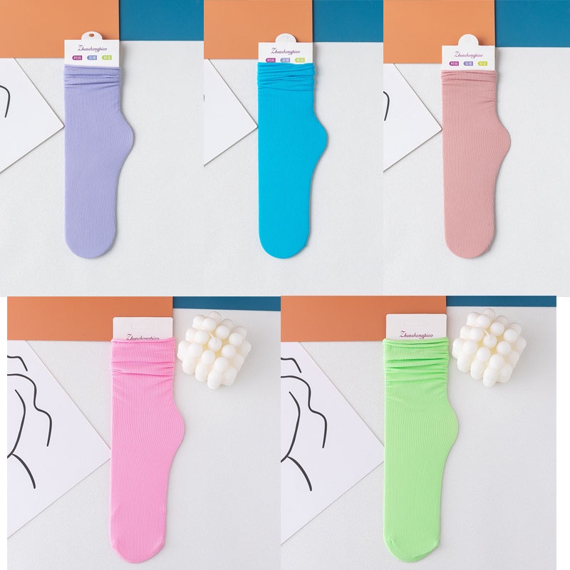 Set 5 Đôi Vớ Nhung Mềm Mại Thoáng Khí Cho Nữ