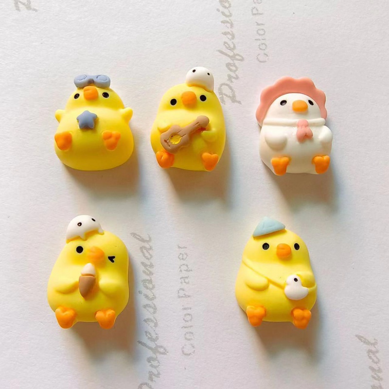 Nam Châm Dán Trang Trí Hình Gà Con Màu Vàng Dễ Thương