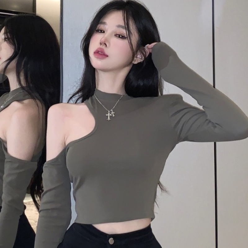 Áo Thun Nữ Tay Dài Hở Vai Thời Trang Quyến Rũ