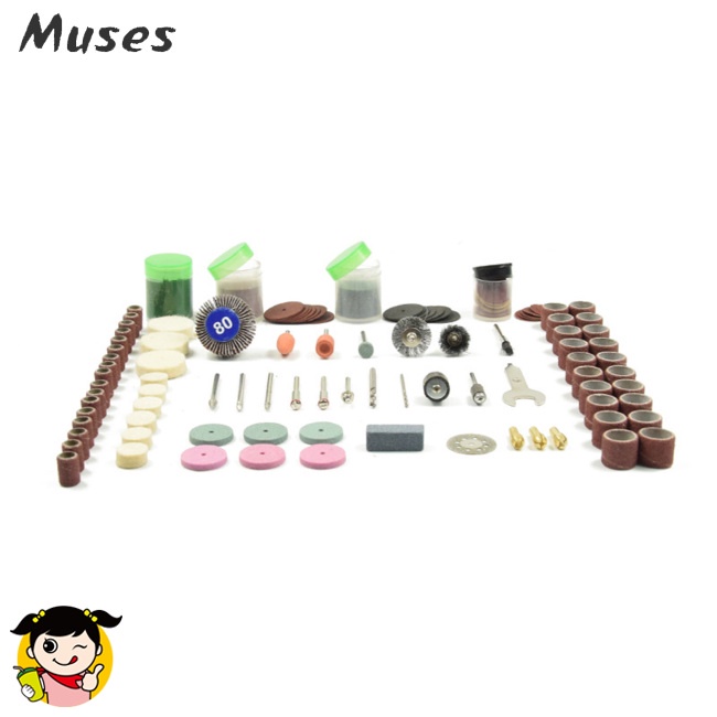 Bộ 196 Món Dụng Cụ Mài Đánh Bóng Chuyên Dụng Cho Máy Mài Điện