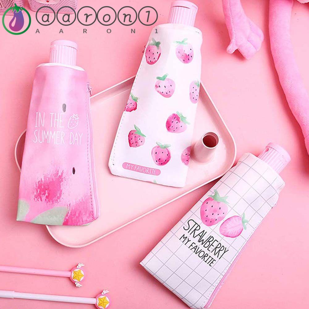 Aaron1 Túi Đựng Bút Hình Trái Cây Kem Đánh Răng Đơn Giản Dễ Thương Phong Cách Hàn Quốc