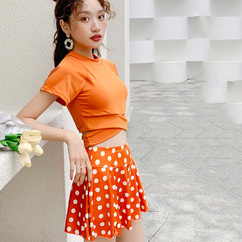 IELGY  Bộ Đồ Bơi Hai Mảnh Dáng Ôm Xẻ Tà Thời Trang Mùa Xuân Cho Nữ