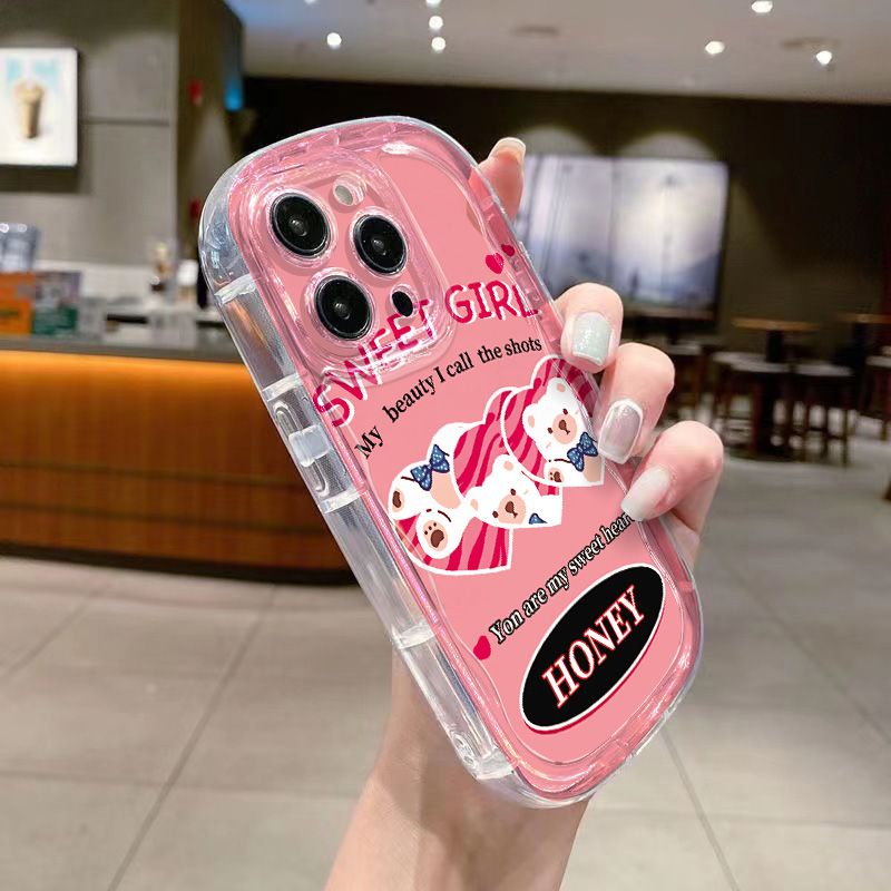 ✅Ốp Điện Thoại Mềm Trong Suốt Chống Sốc In Hình Gấu Nhỏ Cho Iphone 13 / promax 8p / 11 Xr 147 12 MWZF