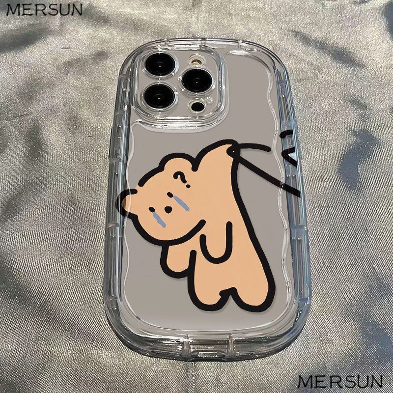 ✅Ốp Điện Thoại Mềm Trong Suốt Chống Sốc Hình Gấu Nâu Cho Iphone 13xs7 11 14 12 promax8pxr AJ7Z