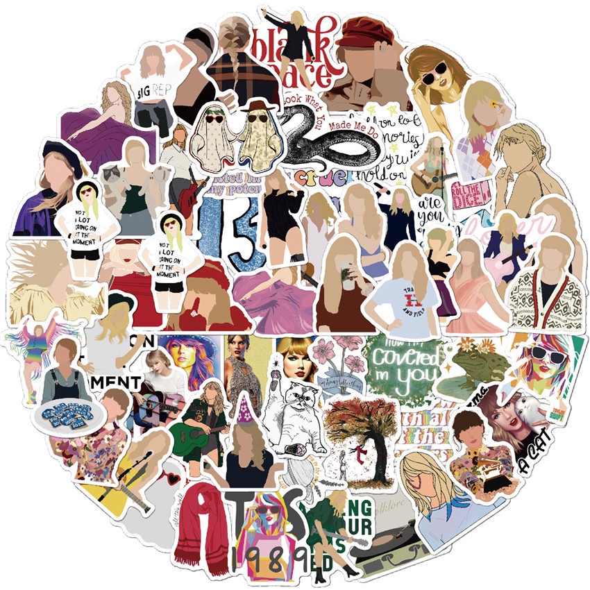 Bộ 100 Cái ❉ Kiểu TL. Bộ Đồ Chơi Phối Màu Độc Đáo Cho Bé ♬ Miếng Dán Trang Trí Album Nhạc Độc Đáo Sáng Tạo ❉ Sticker Dán Tường Họa Tiết Doodle Hợp Thời Trang