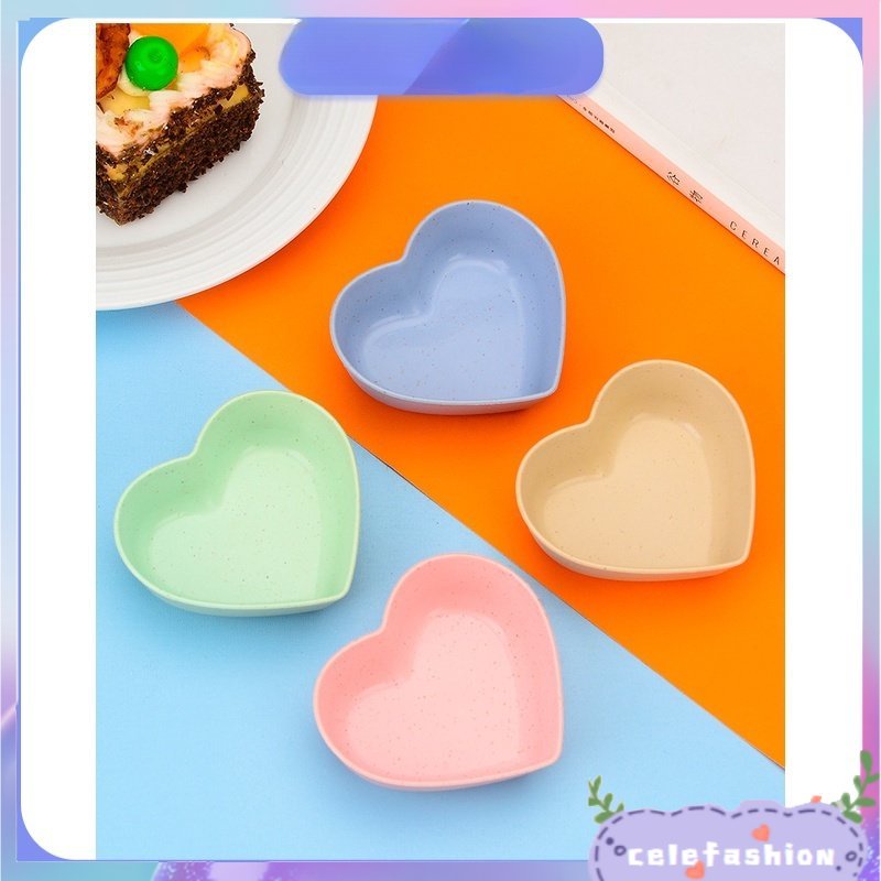 Đĩa Đựng Thức Ăn Hình Trái Tim Bằng Lúa Mạch Dễ Thương