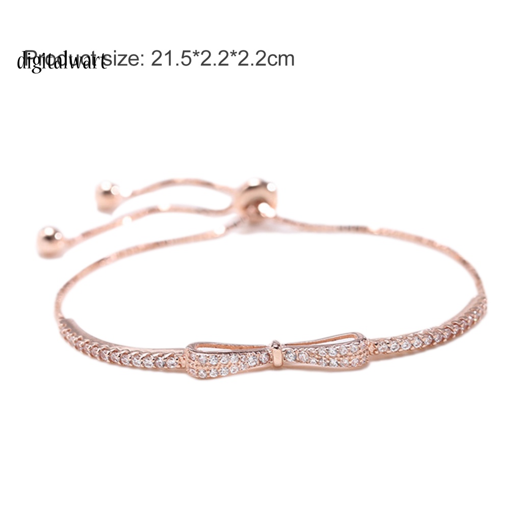 Kỹ Thuật Số| Vòng Tay Thắt Nơ Lấp Lánh Có Thể Điều Chỉnh Độc Đáo Cho Ngày Valentine