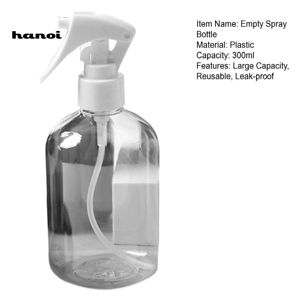 Bình Xịt Rỗng 300ml Bằng Nhựa Dung Tích Lớn Chống Tràn Có Thể Tái Sử Dụng