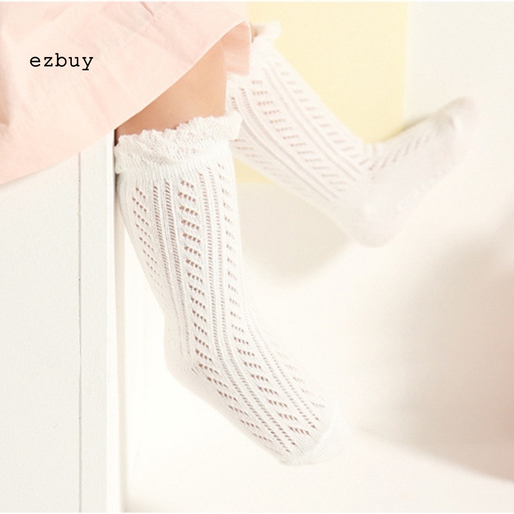 Vớ Cotton Cao Đến Đầu Gối Chống Trượt Thoáng Khí Thời Trang Mùa Hè Ngọt Ngào Dành Cho Bé Gái Sơ Sinh