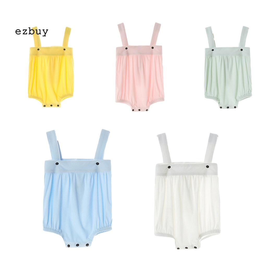 Bộ Áo Liền Quần Bằng Cotton Pha Siêu Nhẹ Thoáng Khí Thời Trang Mùa Hè Cho Bé