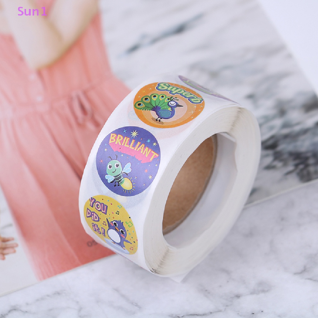 Cuộn 500 Miếng Dán Phần Thưởng Động Lực Chống Nắng Sun1 > 500PCs / Roll Cho Học Sinh